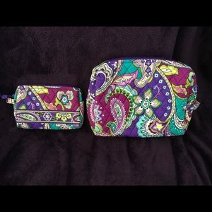 Vera Bradley 2 cosmetic cases. Heather.